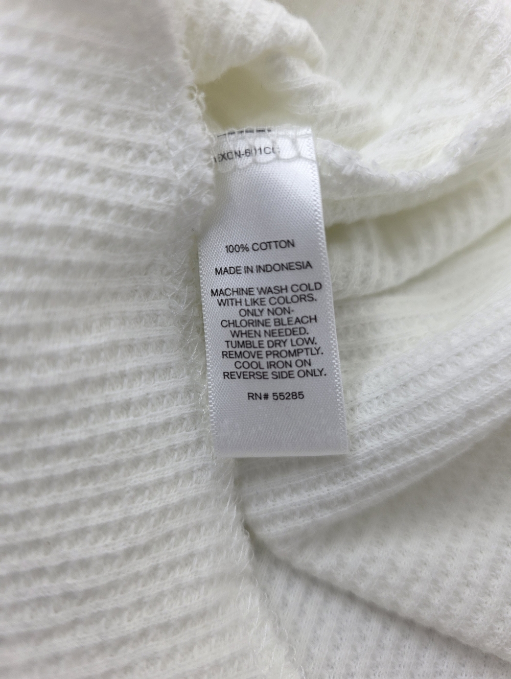 Express Men's White Waffle Knit Henley Long Sleeve Shirt Size XL CQ-3656 - Picture 7 of 9